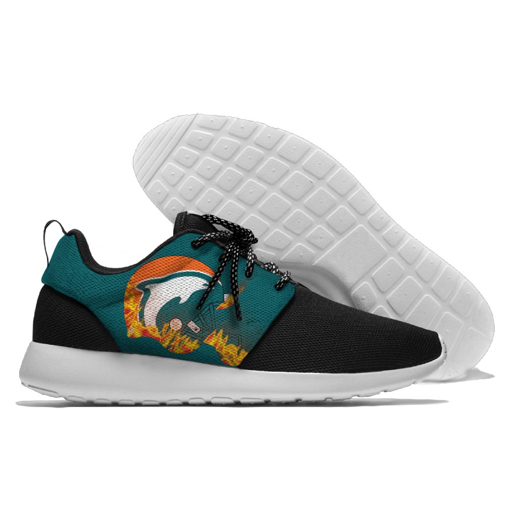 Women's NFL Miami Dolphins Roshe Style Lightweight Running Shoes 001